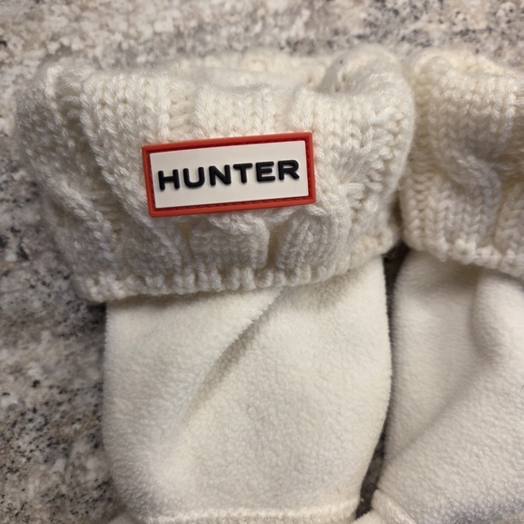 Hunter Women's Cream Knit Cuff Socks - Picture 2 of 6